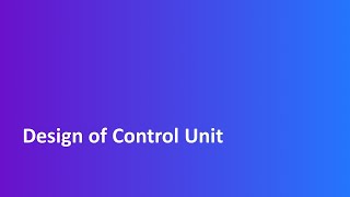 Ch  7  Tutorial  8  Design of Control Unit  CO  COA [upl. by Lal]