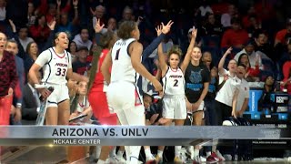 Freshman Lauryn Swann leads Arizona Womens Basketball to 7566 win over UNLV [upl. by Beniamino]