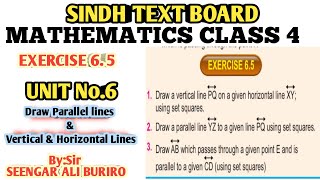 Draw Vertical and Horizontal lines  Draw Parallel lines  Exercise 65 Math class 4  Math Grade 4 [upl. by Iarahs]