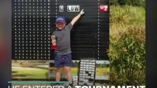 8 year old junior golfer wins mens Golf Tournament coverage by ITV news [upl. by Solakcin113]