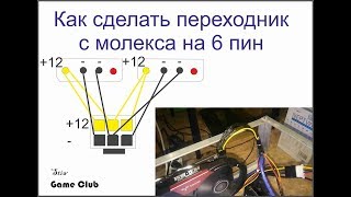 Как сделать переходник с молекса на 6 pin 5 [upl. by Wootan]