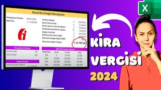 Konut Kira Gelir Vergisi Hesaplama 2024  Excel Uygulamalı Anlatım [upl. by Okechuku447]