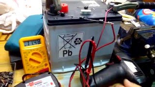 COMO ALIMENTAR UN TALADRO DE BATERIAS DE 96 V ó MENOS VOLTAJE CON UNA BATERIA DE AUTO DE 12 V [upl. by Ellehciram]