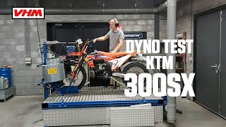 Dyno test KTM 300SX 2024 with VHM head and insert [upl. by Aeresed]