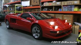 Cizeta V16t Quad Headlights Popping Up [upl. by Lashar]