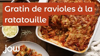 Recette du Gratin de ravioles à la ratatouille [upl. by Suiravat]