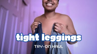 TIGHT LEGGINGS Try On Haul 🌺 Activewear pants  Sorrel B TryOn 🌺Curvy College Girl [upl. by Brace272]