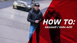 nring RacingLine  Steilstreckenkurve Caracciola Karussell Hohe Acht [upl. by Llennod]