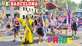 Barcelona PRIDE parade 2024 🌈 Marcha del Orgullo Gay 🌈 Barcelona Spain 4K [upl. by Sherrie467]