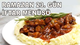 Ramazan 23 Gün İftar Menüsü  Patates Püresi Yatağında Sote  Mercimek Salatası  Bardak Tiramisu [upl. by Whetstone]