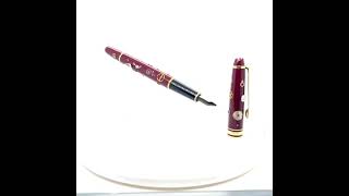 Orig Montblanc 144 Bordeaux Füller Orig Girard Perregaux Handgefertig 14K Gold Zertifikat Neuw [upl. by Ominorej86]