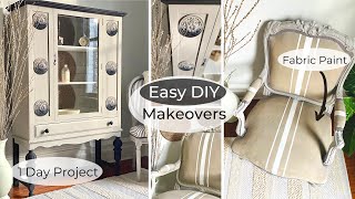 Chalk Paint Furniture Makeover Fabric Painting and Paint Blending Techniques 🎨 [upl. by Oeramed97]