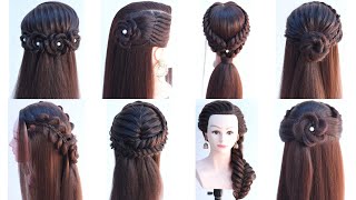 8 attractive open hairstyle for function  beautiful hairstyle [upl. by Aseneg]