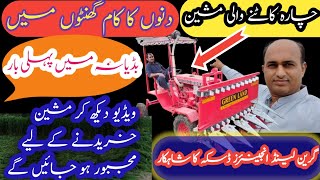 Chara Katne wali Machine  Barseem Cutting Machine Greenland engineering Daska  Reaper Machine [upl. by Anircam]