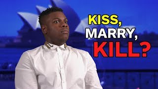 John Boyega Plays Kiss Marry Kill [upl. by Oiraved]