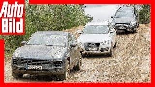 Porsche Macan vs Audi Q5 vs Mercedes GLK [upl. by Airekahs]