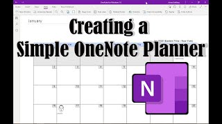 Creating a Simple OneNote Planner [upl. by Snowman581]