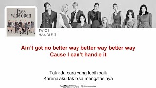 TWICE  HANDLE IT EASY LYRICSINDO SUB by GOMAWO [upl. by Derriey]