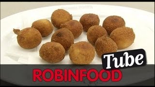 ROBINFOOD  Croquetas de bacalao  Crema de queso con higos [upl. by Adnic779]