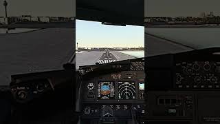 Boeing 737800 landing at Laguardia New York  Cockpit footage [upl. by Sirmons]