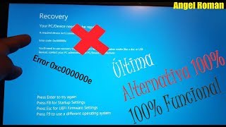 Causas Consecuencias y Reparación del Error 0xc000000e en Windows 10 100 Efectivo [upl. by Anaerdna284]