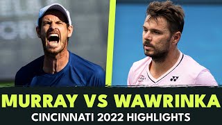 Andy Murray vs Stan Wawrinka 3Hour Thriller  Cincinnati 2022 Extended Highlights [upl. by Omrellig256]