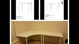 Linnmon  Adils Corner Desk and Regular Desk from Ikea [upl. by Adelia]