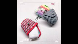 코바늘 미니 파우치 에어팟케이스 동전지갑 동전지갑 crochet 코바늘뜨기 [upl. by Eicnarf]