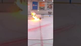 Zamboni on Fire shorts sports [upl. by Piks]