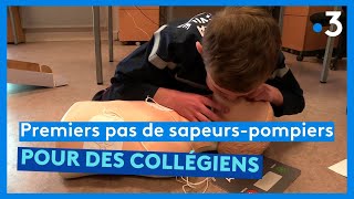 Premiers pas de sapeurspompiers pour des collégiens de Sarthe [upl. by Leatrice]