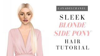 BLONDE Side Pony Tail  Stardoll HairWig Tutorial  LanaDelChanel [upl. by Leirza933]