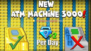 HARVESTING NEW ATM 3000 MACHINE INSANE PROFIT  Growtopia [upl. by Jilleen]