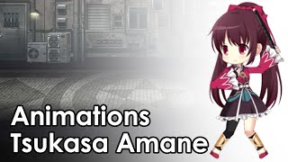 Tsukasa Amane  Battle Animations [upl. by Kolb66]