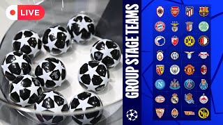 Sorteggio Champions League IN DIRETTA 🔴 I gironi di Napoli Inter Milan e Lazio [upl. by Noinatrad]