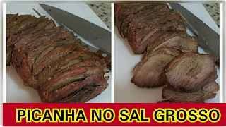 RECEITINHA  PICANHA NO SAL GROSSO FEITA NO FORNO [upl. by Kcirret]