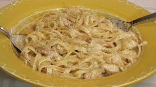 Fettuccine Alfredo with Chicken  Lynns Recipes [upl. by Thornie902]