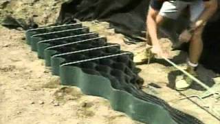 How to use Stretcher Frames amp Stretcher Bars with the GEOWEB® Geocell Retaining Wall System [upl. by Pool42]