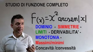 Studio di funzione con arcseno e grafico completoEsercizio Analisi matematica 1 [upl. by Eelirak]