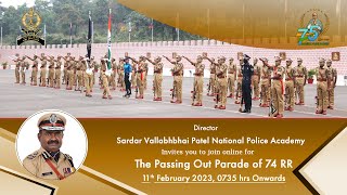 Passing Out Parade  74RR Batch 2021 11th February 2023 [upl. by Pelag62]