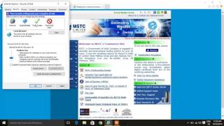 IE System Configuration For MSTC e Commerce Website [upl. by Wilder740]