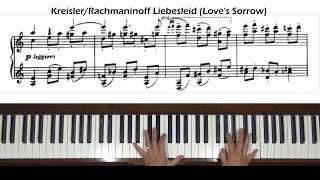 KreislerRachmaninoff Liebesleid Loves Sorrow Piano Tutorial Part 3 [upl. by Bertelli]