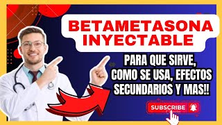 💉 BETAMETASONA INYECTABLE PARA QUÉ SIRVE  ¿Cómo se aplica FARMACOLOGÍA [upl. by Philine]