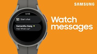 Text on your Galaxy Watch with the Messages app  Samsung US [upl. by Asirrom341]