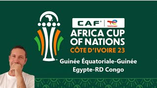 PRONOSTICS FOOT CAN 2024 Dimanche 28 Janvier Guinée ÉquatorialeGuinée EgypteRD Congo [upl. by Otto]