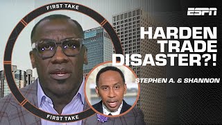 James Harden trade looks like a DISASTER 😳 Stephen A amp Shannon agree  First Take YouTube Exclusive [upl. by Geanine]