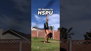 90 degree to HSPU bodyweighttraining strengthtraining calisthenics [upl. by Haggi384]