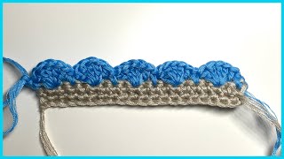 Crochet Shell Scallop Edging [upl. by Eeznyl]