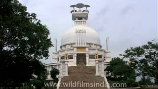 Shanti Stupa Dhauligiri Buddhist Site in Orissa [upl. by Robinia]