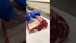 How to French a Rib Roast at Alpine Butcher steak [upl. by Fanni683]