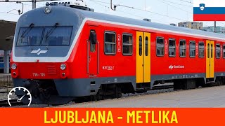 Cab ride Ljubljana  Metlika Slovenian Railways  train drivers view in 4K [upl. by Thin]